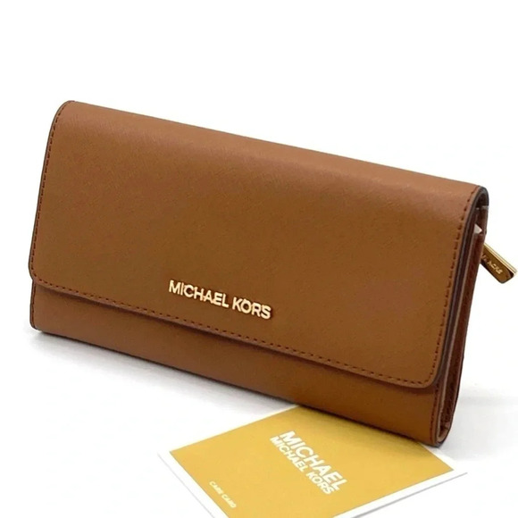 Michael Kors Large Trifold Wallet Luggage (NWT) - Picture 1 of 9